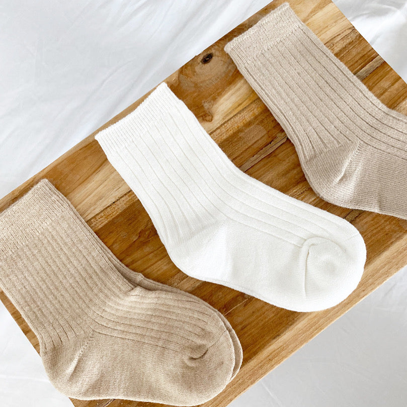Neutral Stack | 3 pack socks